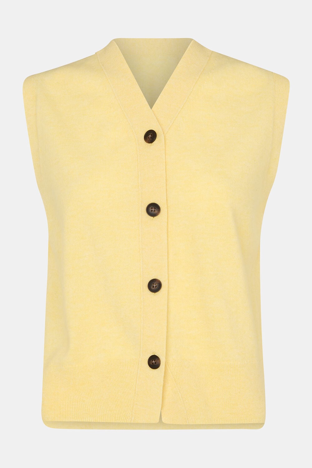 Wool V Neck Button Front Tank