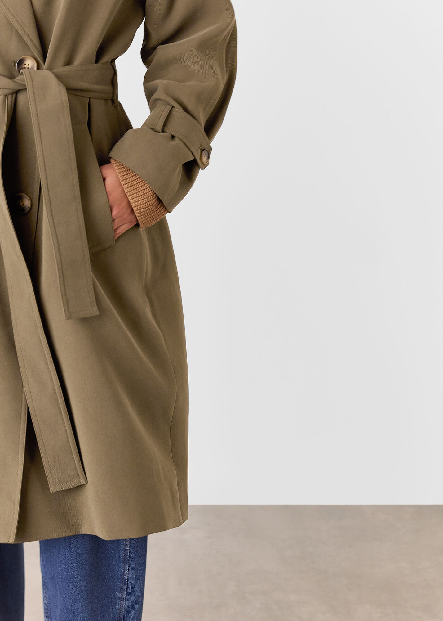 日本最大の Trench Riley Khaki Coat | US Whistles | WHISTLES | ジャケット・アウター