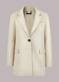 Stina Leather Blazer