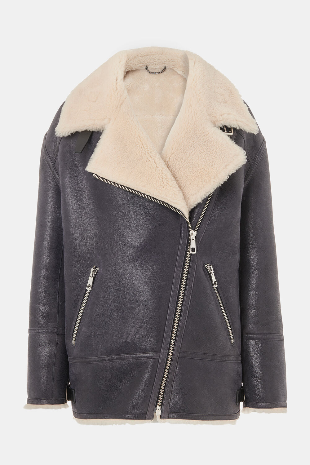 Annika Leather Aviator Jacket