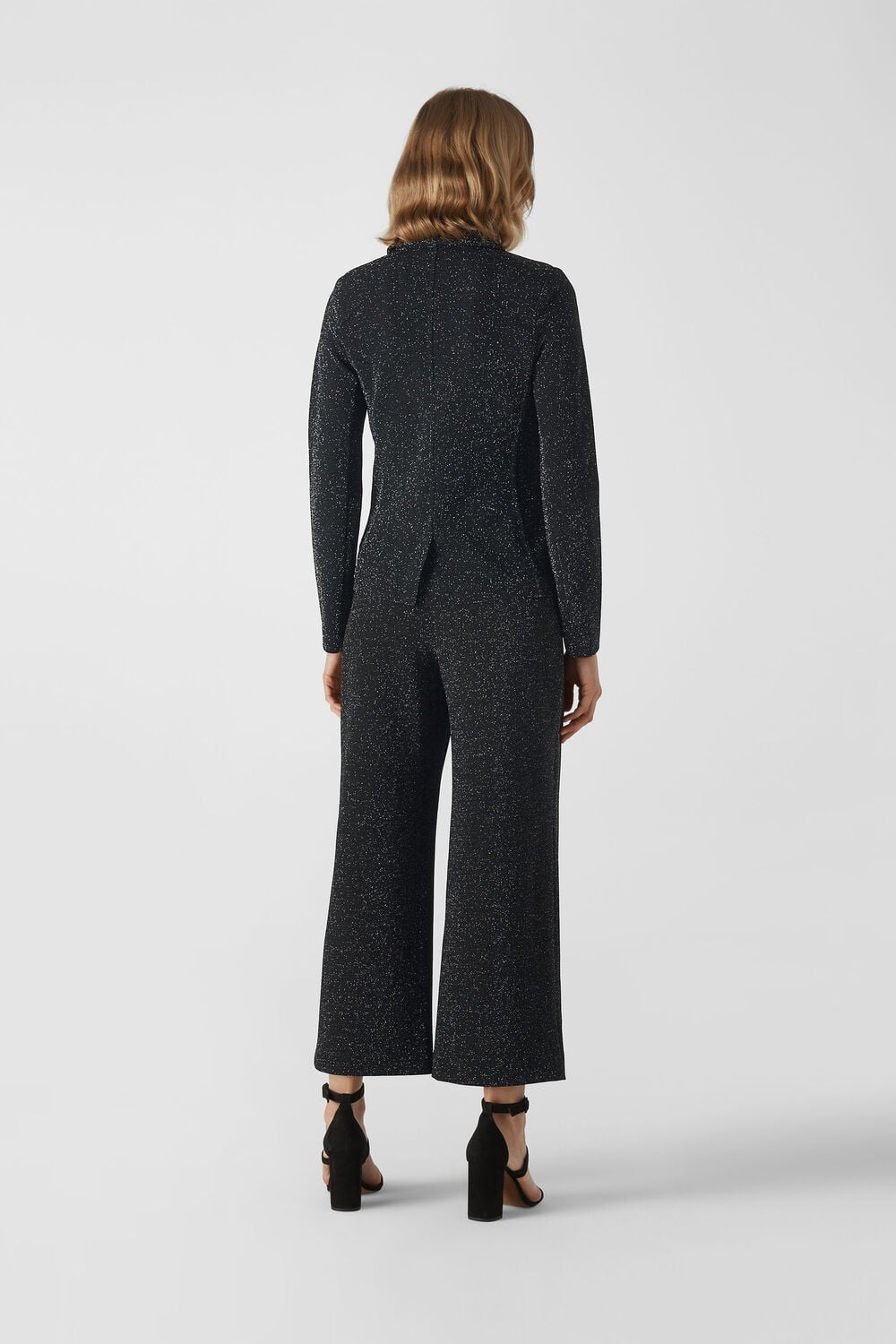 Sparkle Ponte Jersey Jacket Black