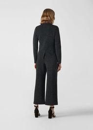Sparkle Ponte Jersey Jacket Black