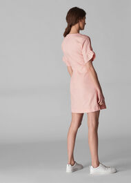 Mila Lace Up Waist Dress Pale Pink