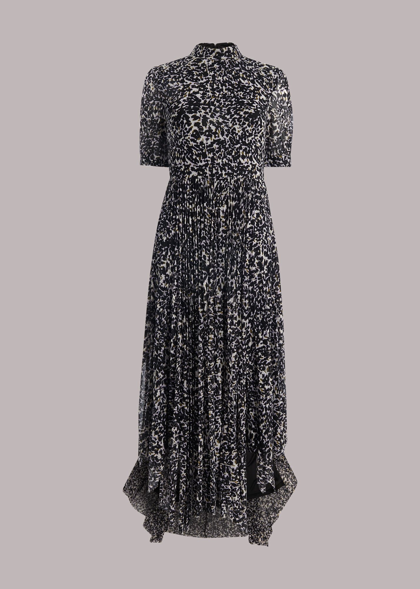 Leopard Print Smudge Cheetah Mesh Dress