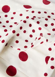 Jacquard Spot Scarf Back Dress