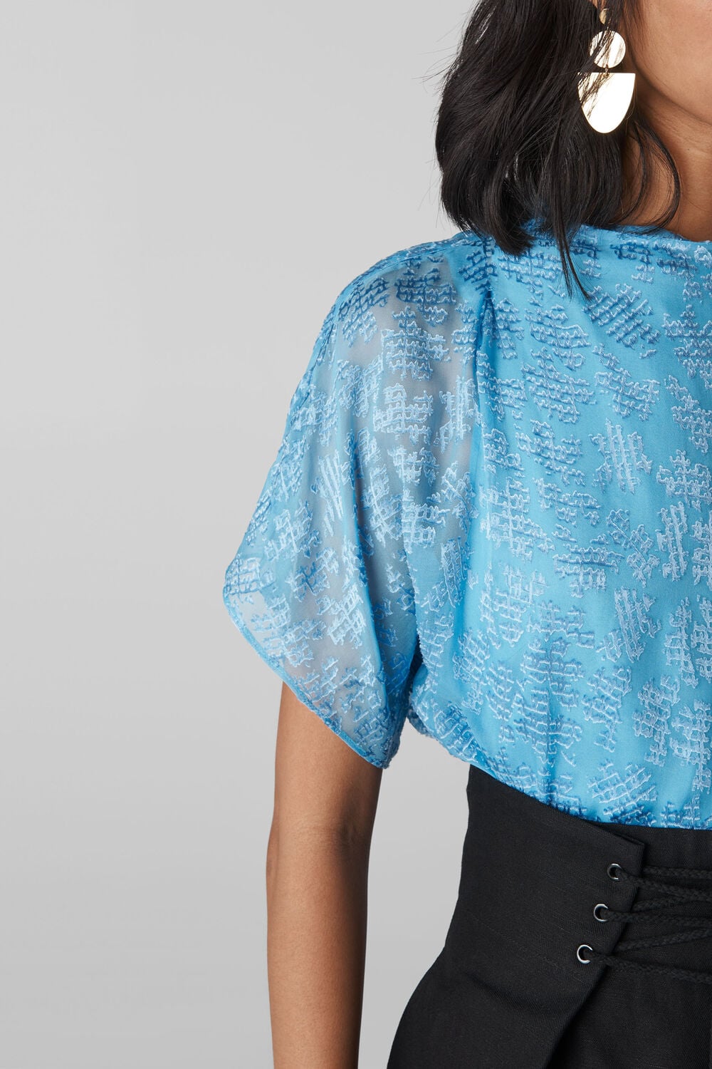 Eimi Devore One Shoulder Top