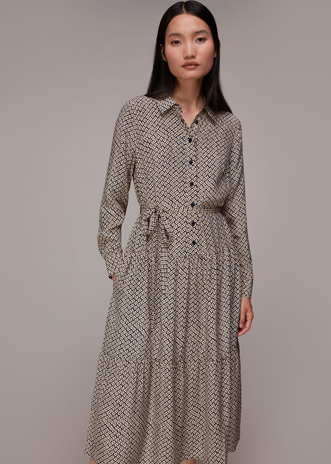 Clover Print Shirt Dress