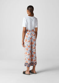 Floral Border Print Trouser Multicolour