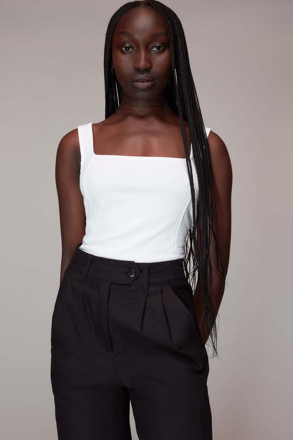 Square Neck Rib Tank