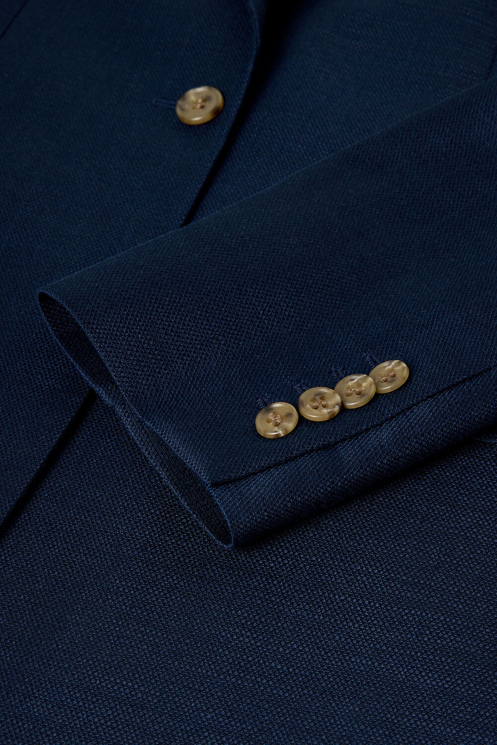 Navy Relaxed Hopsack Blazer