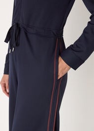 Ponte Side Stripe Jumpsuit