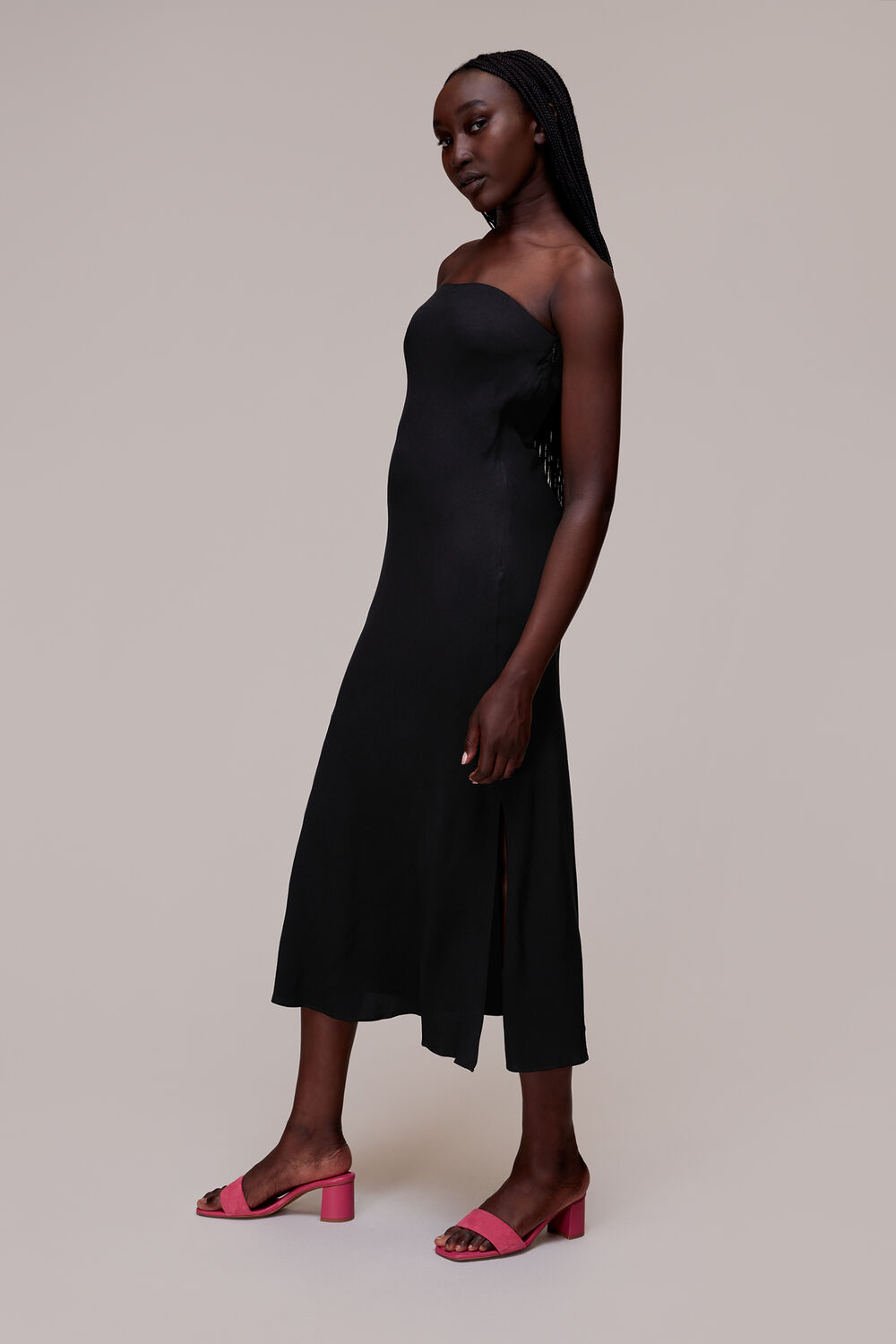 Bandeau Strapless Midi Dress