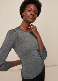 Puff Sleeve Sparkle Top