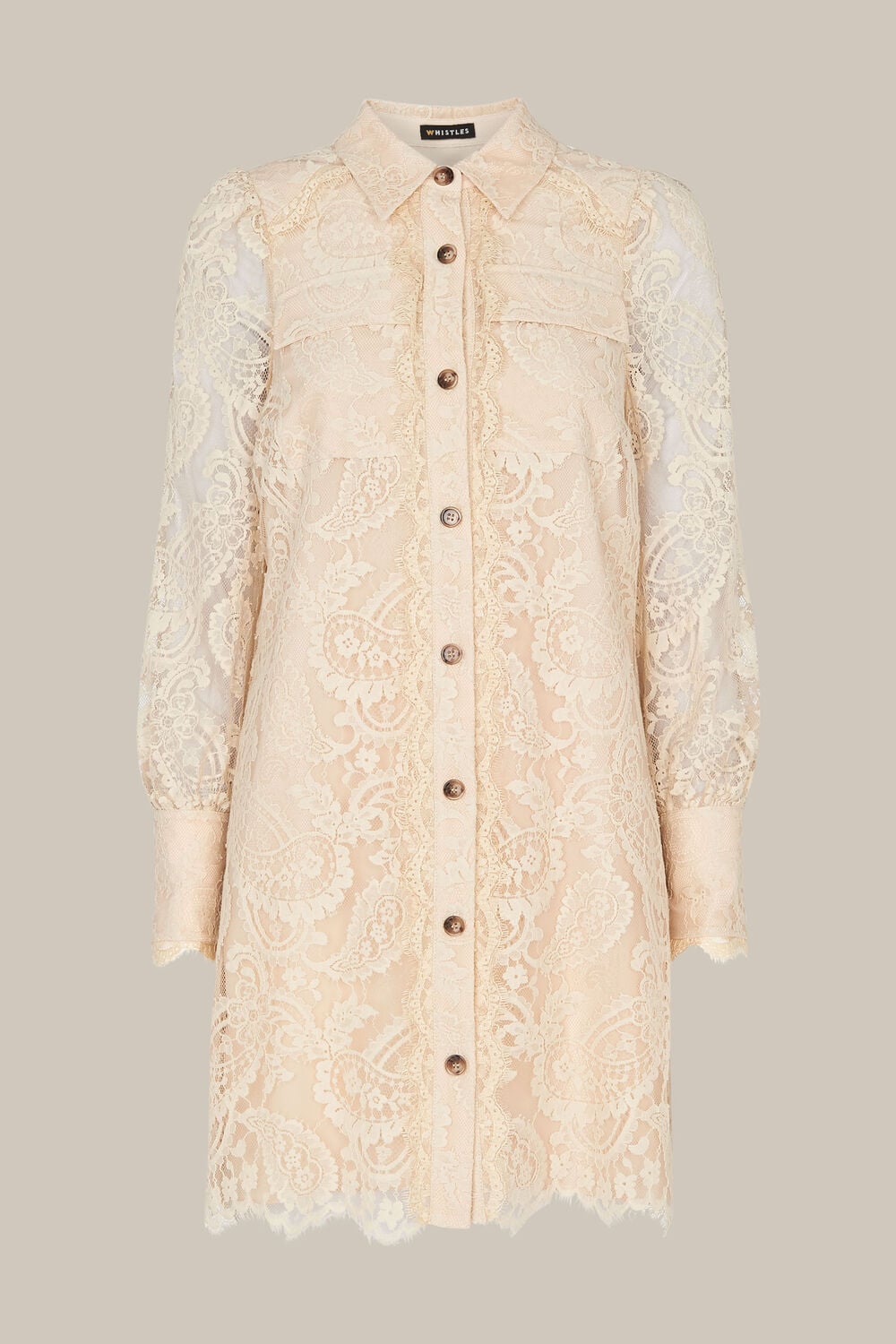 Lace Shirt Dress