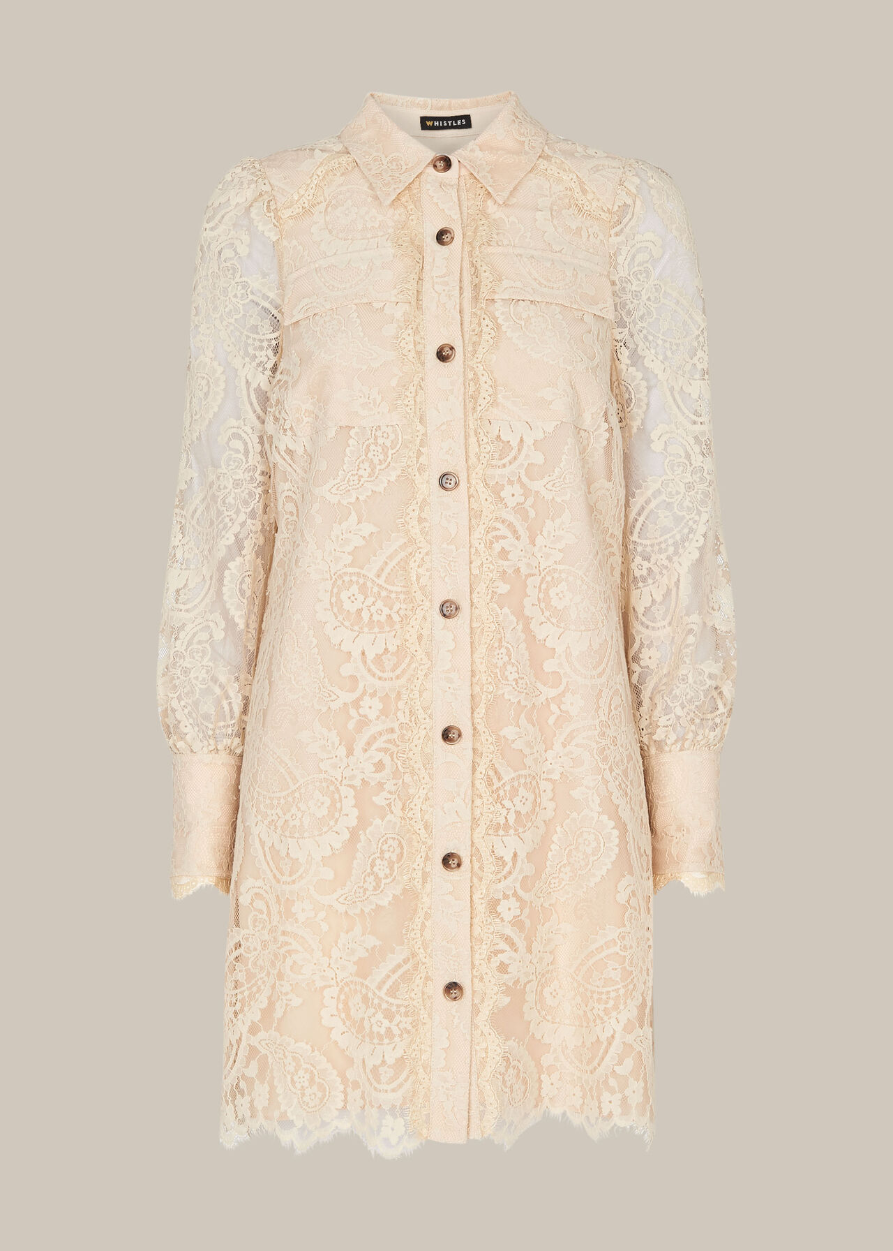 Lace Shirt Dress