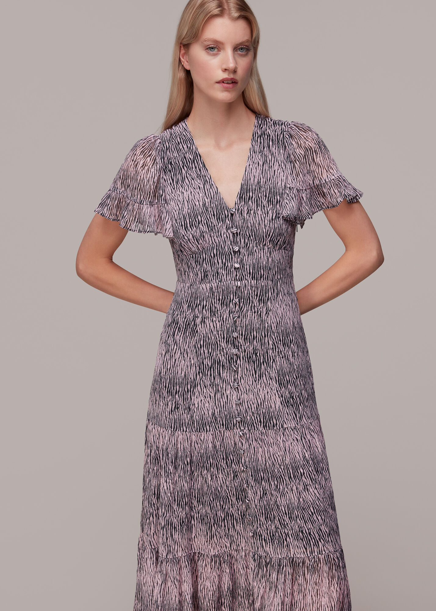 Whistles montrose best sale dobby midi dress
