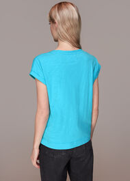 Willa V Neck Cap Sleeve Tee