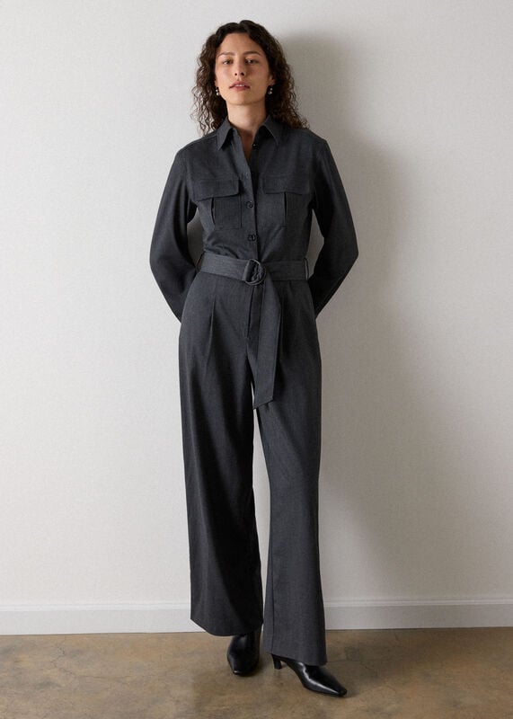 Dark Grey Twill Boiler Suit