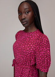 Lava Spot Cut Out Midi Dress