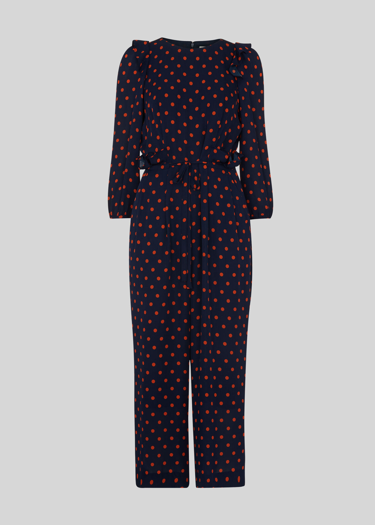 Multicolour Precilla Spot Silk Jumpsuit WHISTLES