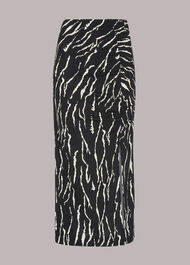 Vertical Tiger Ruched Skirt