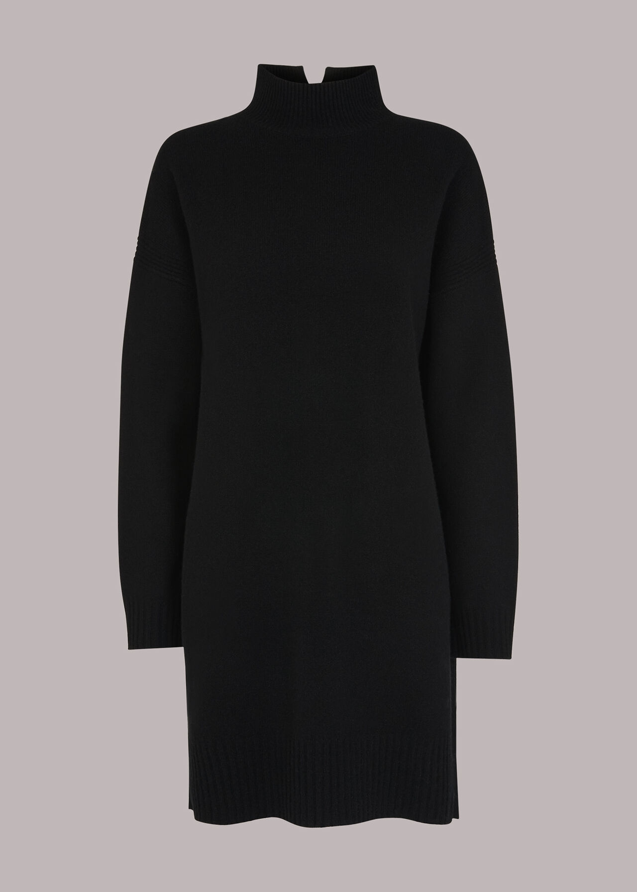 Funnel Neck Knit Dress