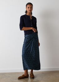 Diamond Geo Twist Midi Skirt