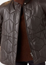 Cleo Leather Quilted Jacket