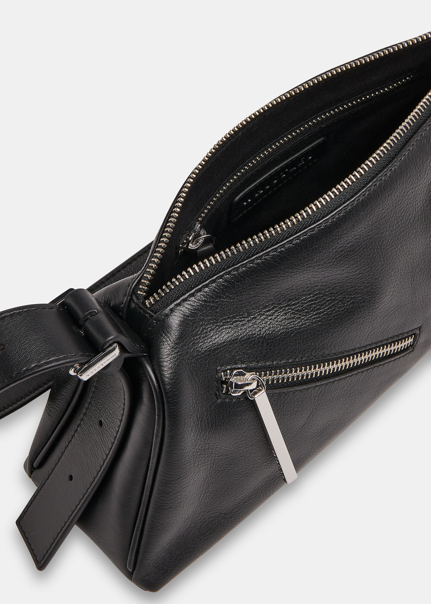 Black Seva Triple Zip Shoulder Bag | WHISTLES | Whistles UK |