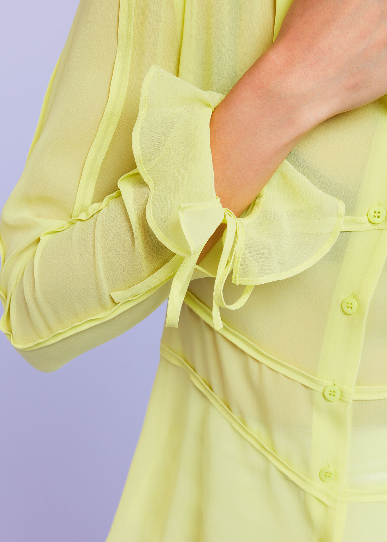 Fallon Seam Detail Silk Shirt