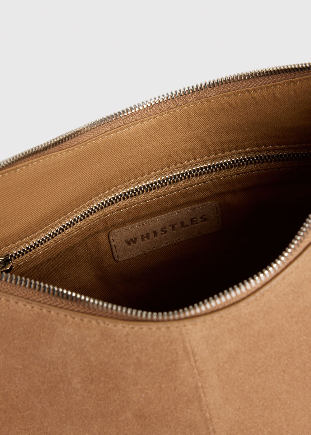 Large Sia Curved Suede Bag