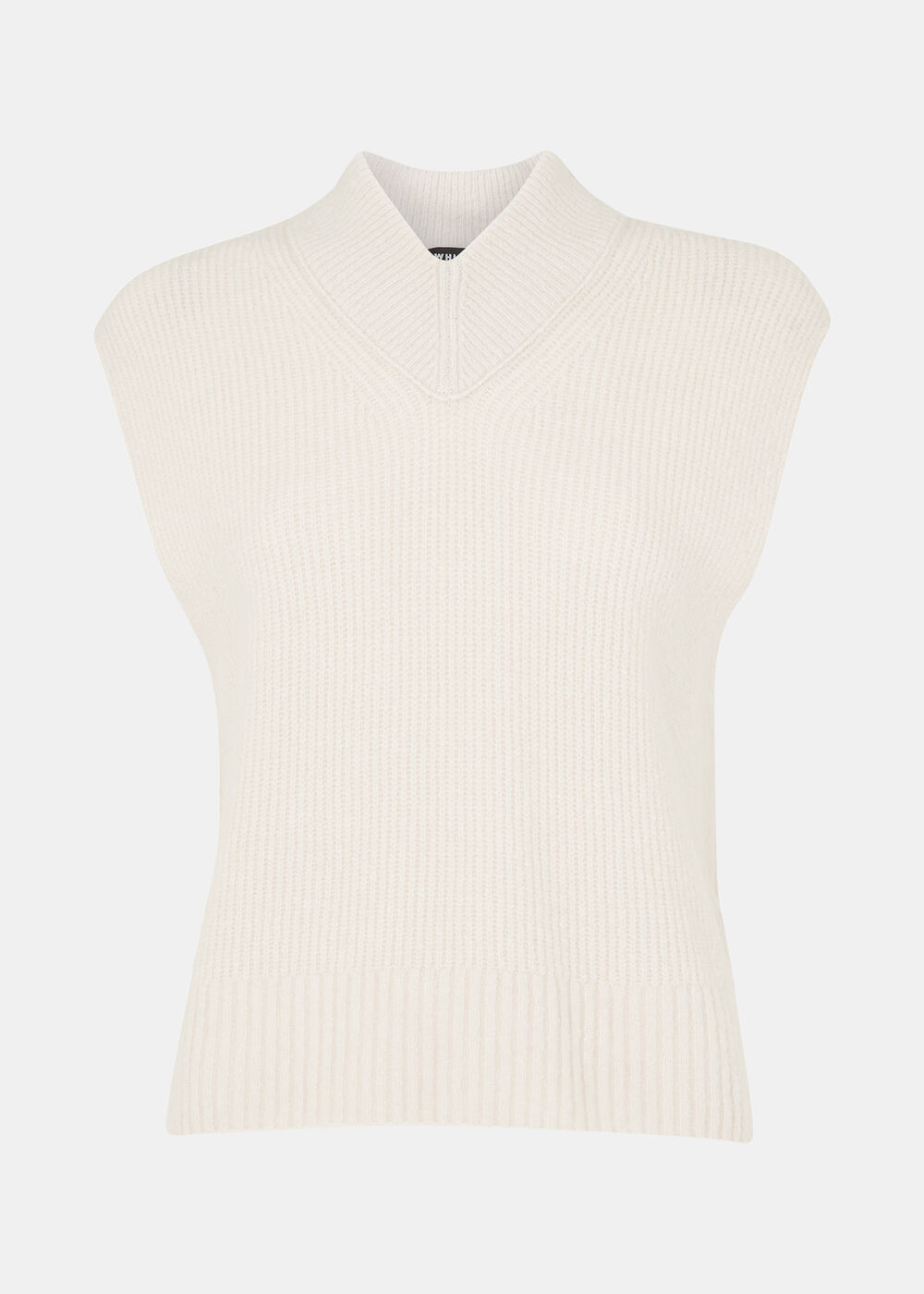 High V Neck Wool Mix Tank