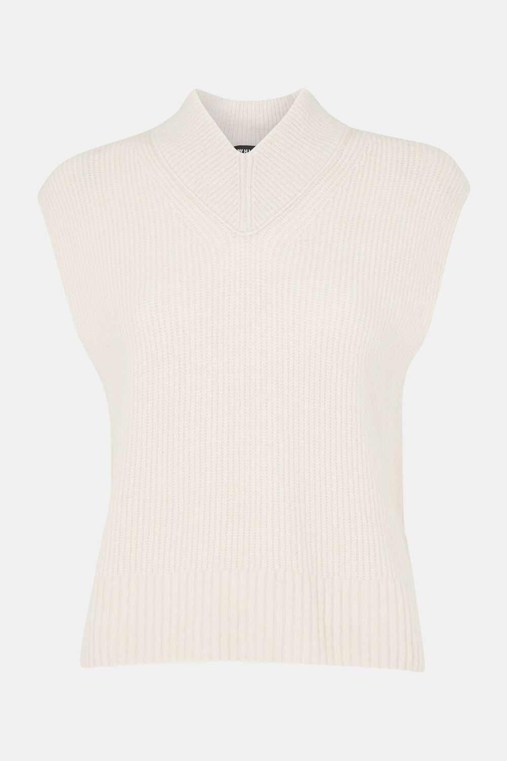High V Neck Wool Mix Tank