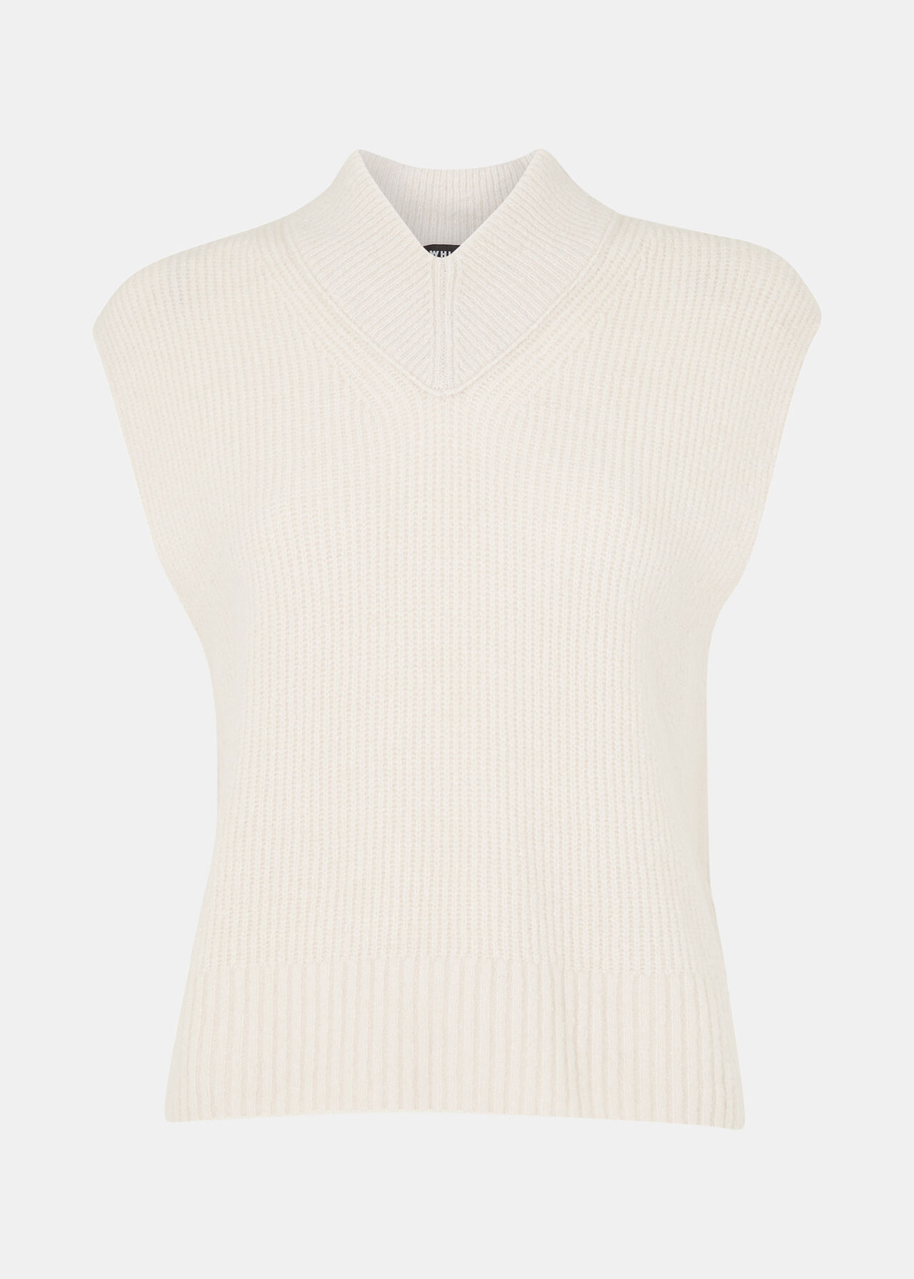 High V Neck Wool Mix Tank