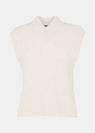 High V Neck Wool Mix Tank