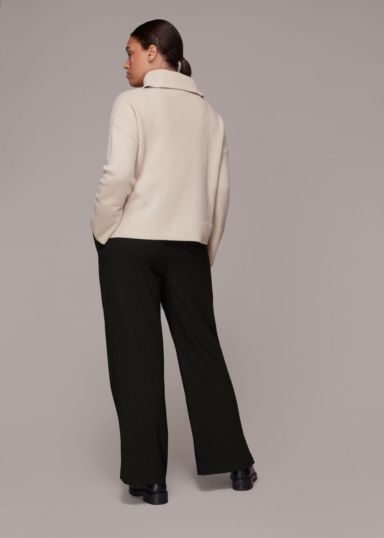 Side Split Crepe Trouser