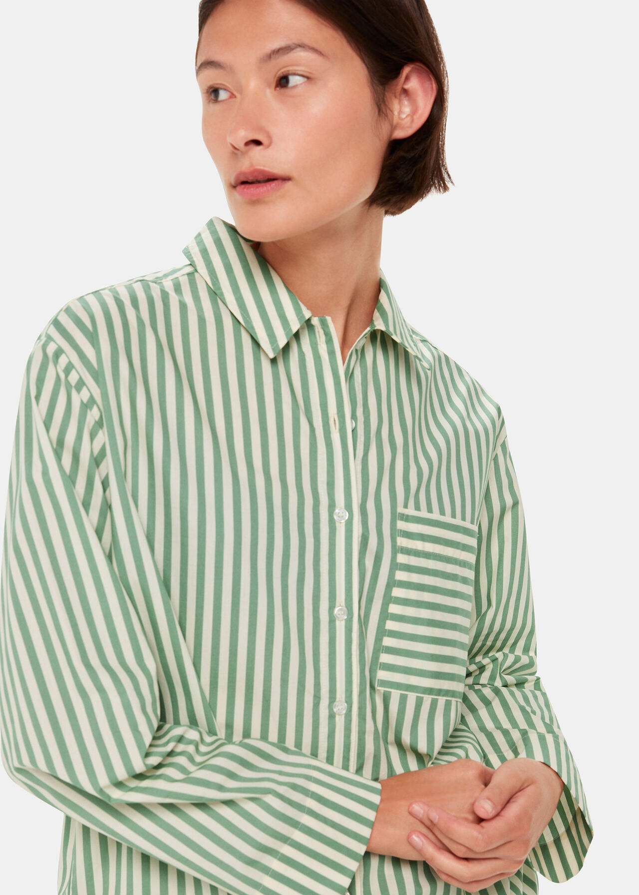 Cotton Stripe Pyjama Shirt