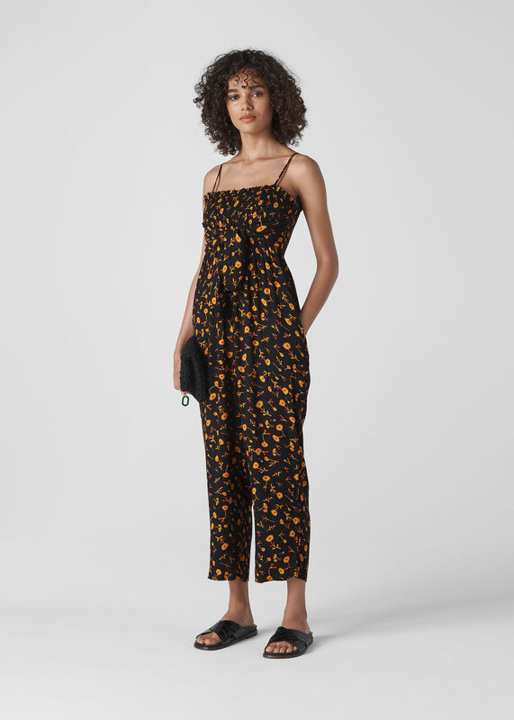 Aster Floral Textured Jumpsuit