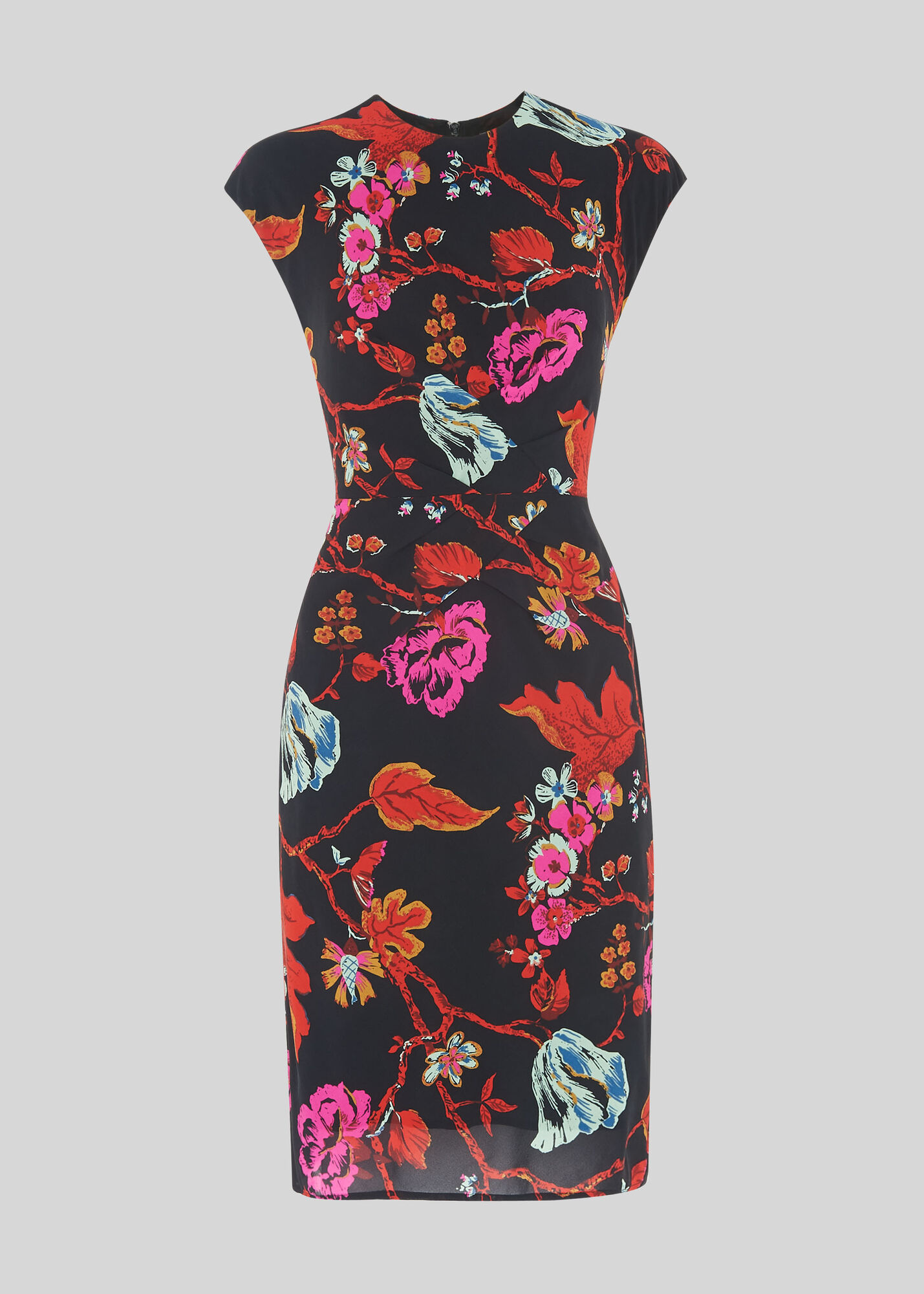 Multicolour Scarf Print Silk Bodycon WHISTLES