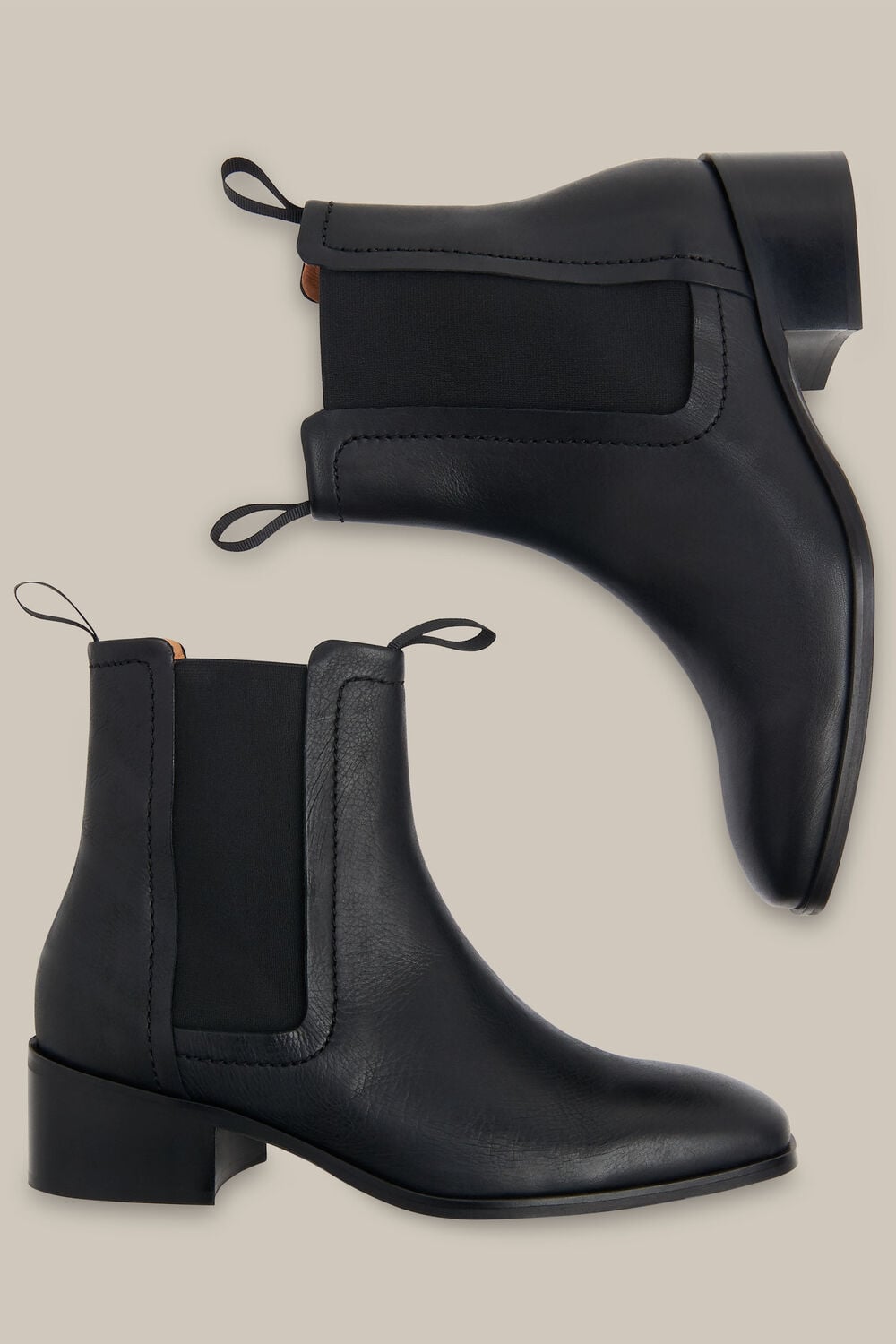 Fernbrook Leather Chelsea Boot Black