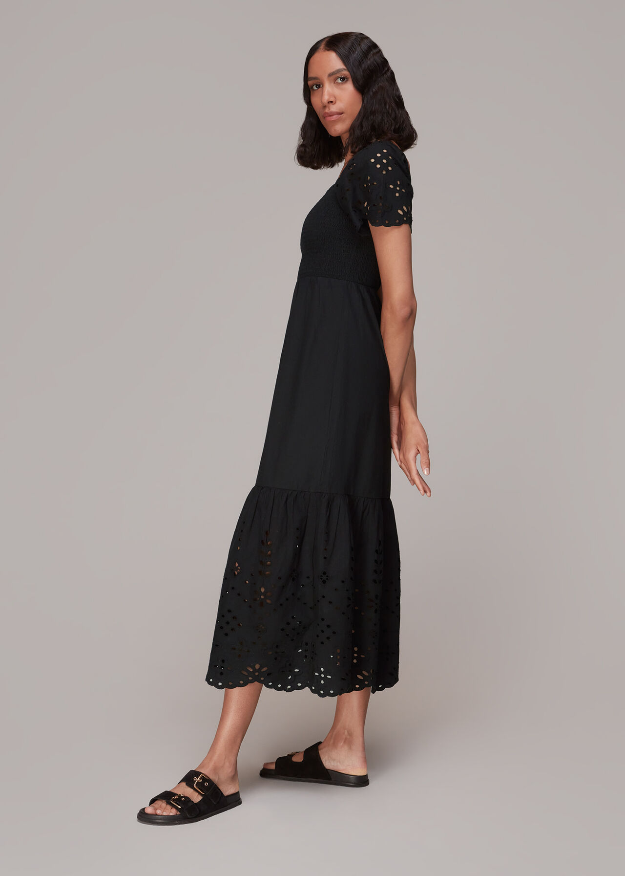 Carrie Broderie Midi Dress