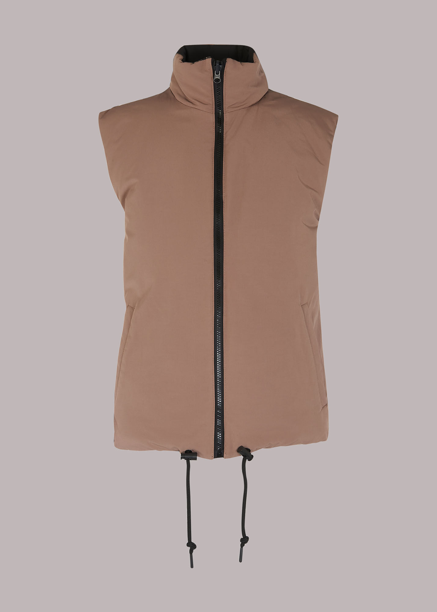 Black Reversible Padded Down Gilet WHISTLES