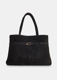 Noelle Suede Buckle Tote Bag