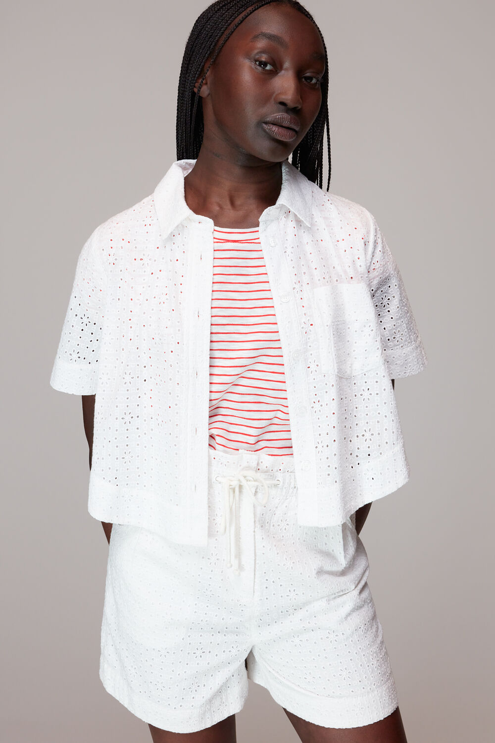 Cotton Frill Stripe T Shirt