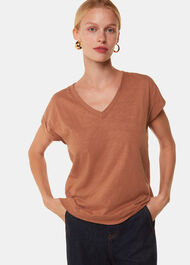 Willa V-Neck Cap Sleeve Tee