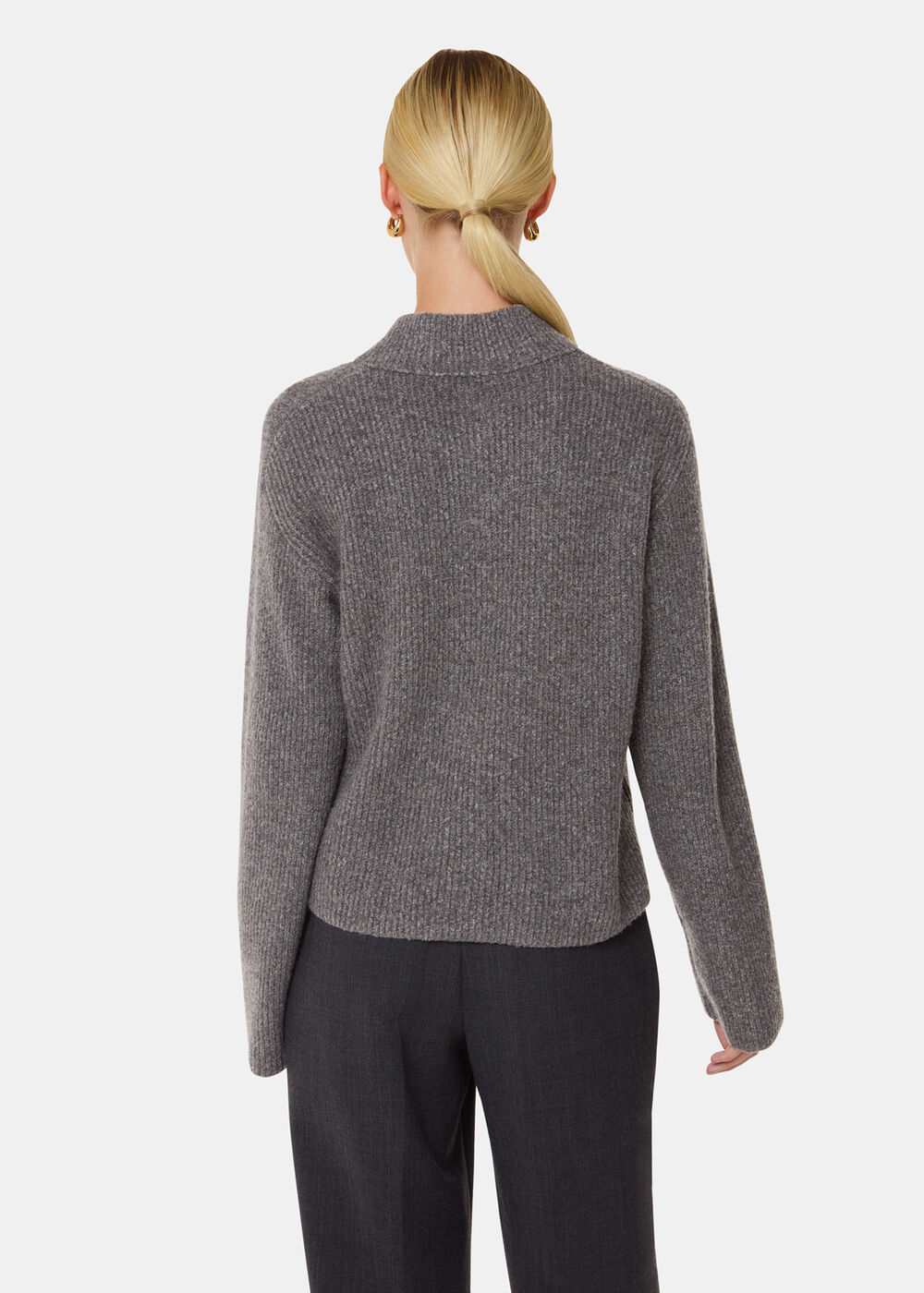 V Neck Wool Mix Knit