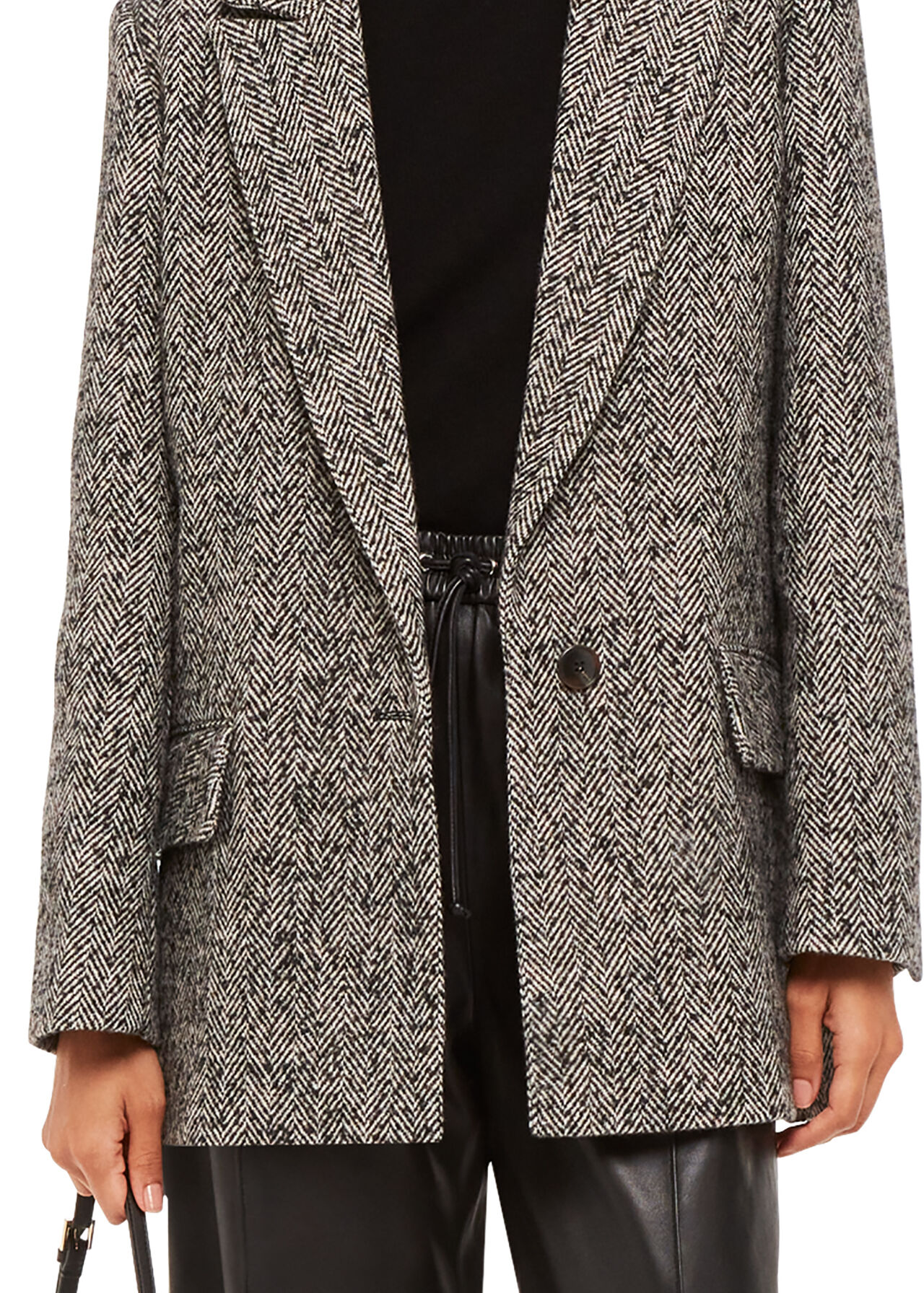 Noa Herringbone Short Coat