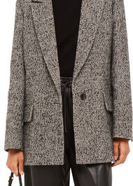 Noa Herringbone Short Coat