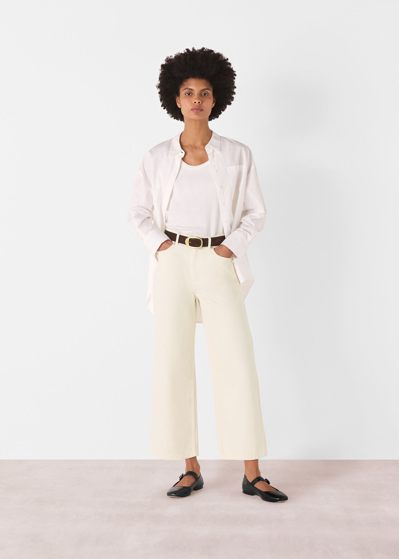 Wide Leg Cropped Jean