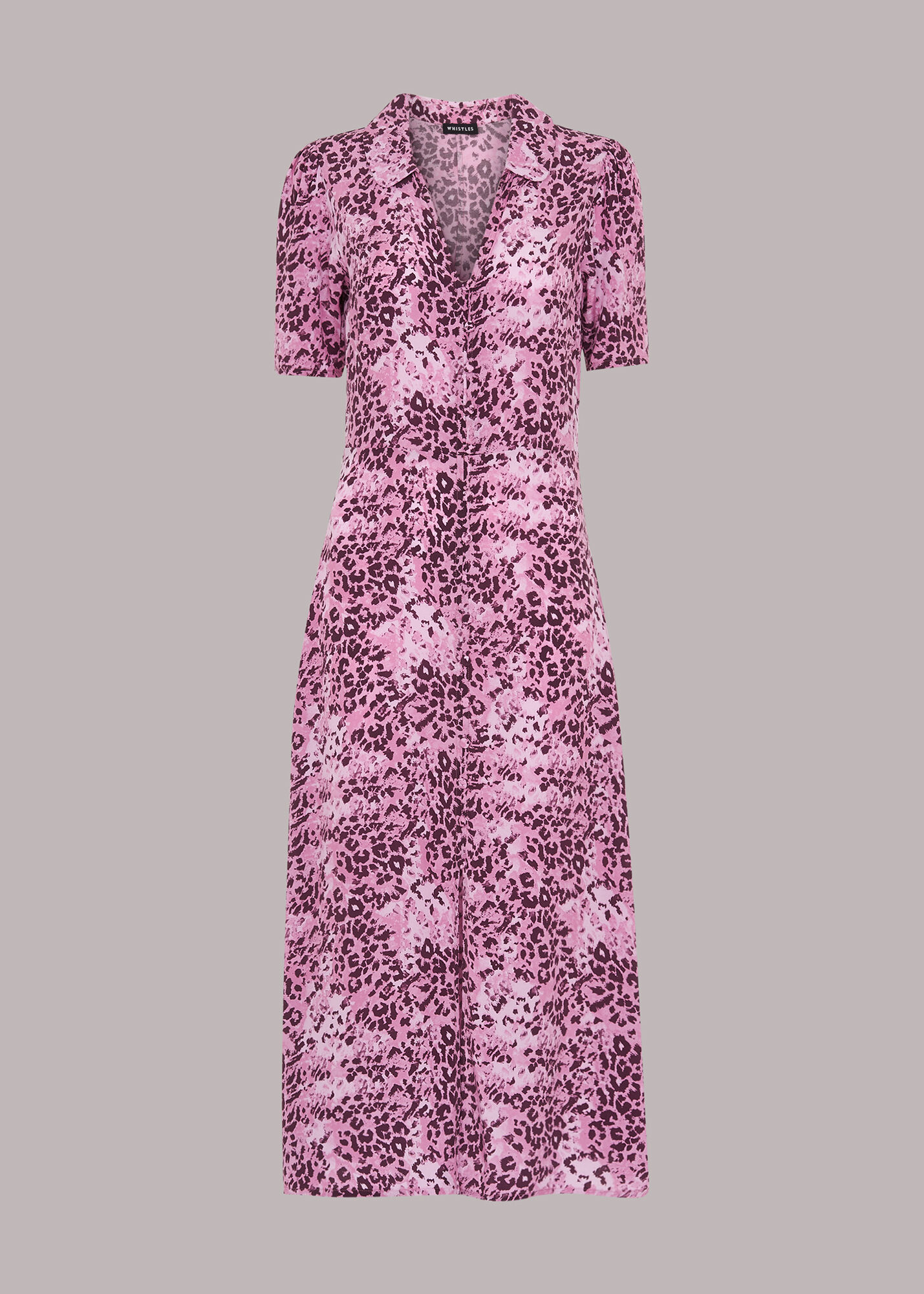 Pink/Multi Rowan Hyena Spot Midi Dress WHISTLES